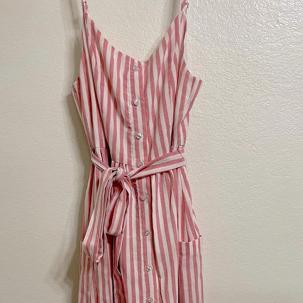New Mod Ref Pink and White Striped Dress